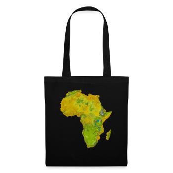 Afrika physische Karte - Stoffbeutel - Schwarz - Vorne