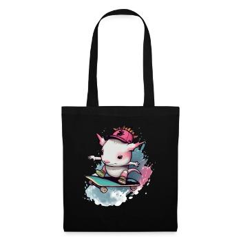 Koki der Axolotl - Stoffbeutel - Schwarz - Vorne