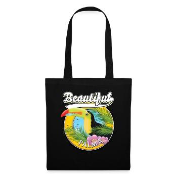 Magnifique logo de voyage Palma Toucan - Sac en tissu - noir - Devant