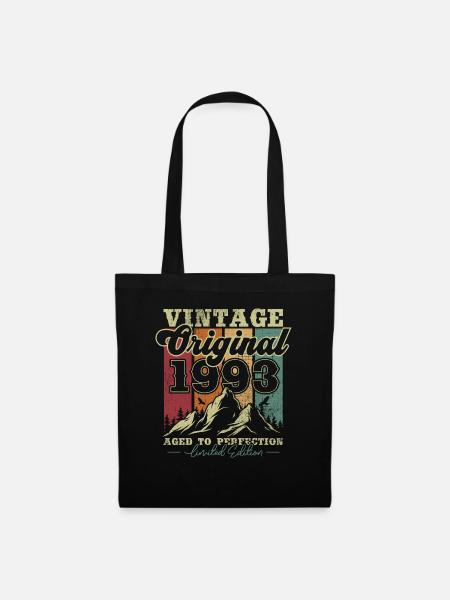 Vintage Original 1993 Vintage Geburtstagsgeschenk - Stoffbeutel - Schwarz