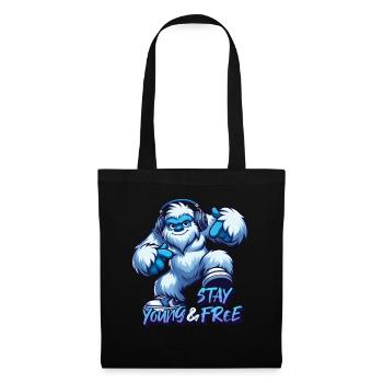 Stay young and free - Yeti urban design - Tote Bag - black - Front