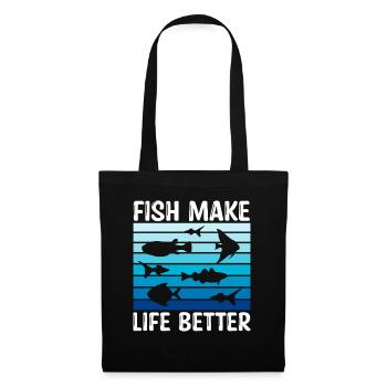 Drôle d’amateur d’aquarium disant citation du propriétaire de l’aquarium - Sac en tissu - noir - Devant