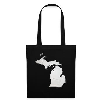 Michigan (United States) | real volleyball | Map - Tote Bag - black - Front