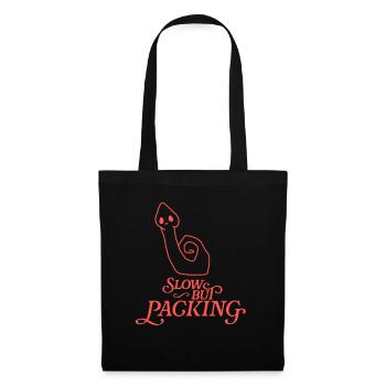 Slow but Packing - Stoffbeutel - Schwarz - Vorne