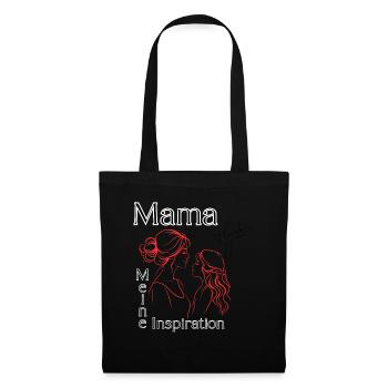 Mama meine Inspiration - Stoffbeutel - Schwarz - Vorne