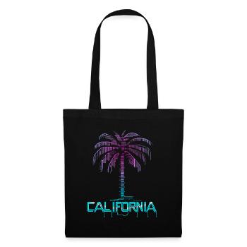 Palmier néon de Californie - Sac en tissu - noir - Devant