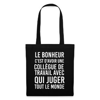 Collègue Femme Meilleure Copine Qui Juge - Sac en tissu - noir - Devant