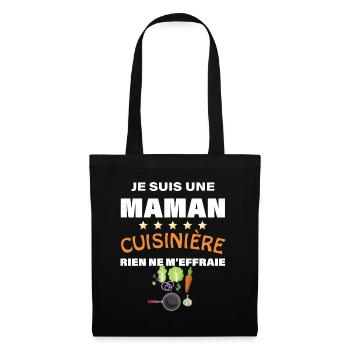 Maman Ma Cuisinière Préférée - Sac en tissu - noir - Devant