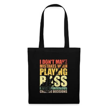 Bass Player Gift I DON’T MAKE MISTAKES WHEN PLAY - Sac en tissu - noir - Devant