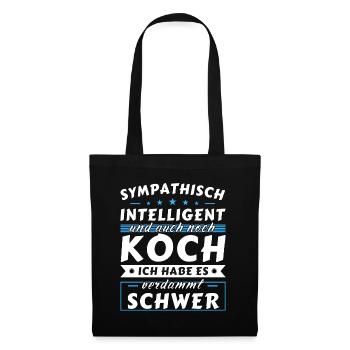 Sympathisch und intelligent - Koch Edition - Stoffbeutel - Schwarz - Vorne