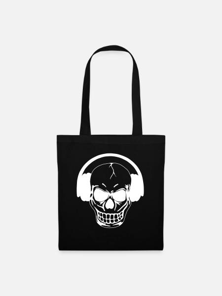 Totenkopf - Stoffbeutel - Schwarz