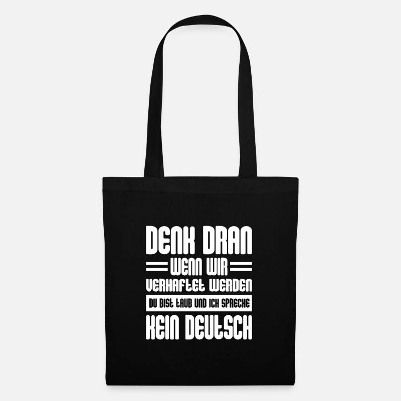 Denk Dran Wenn Wir Verhaftet Werden - Stoffbeutel - Schwarz