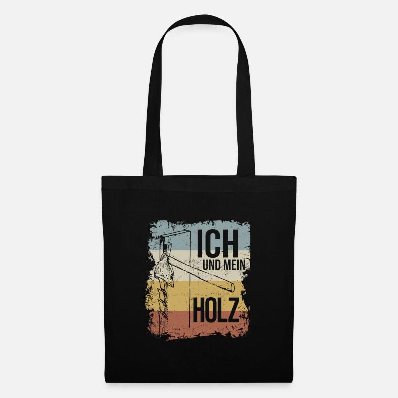 Ich und mein Holz - Axt Holz hacken Wald Äxte - Stoffbeutel - Schwarz