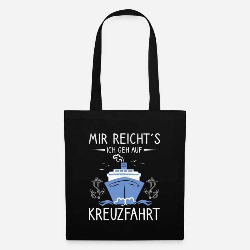 Endlich auf Kreuzfahrt - Stoffbeutel - Schwarz
