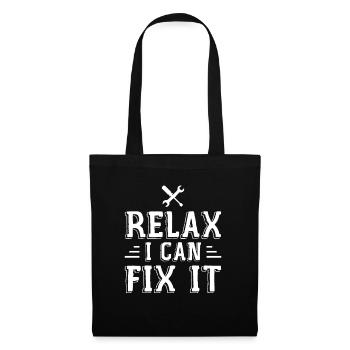 Détendez-vous, je peux le réparer - Sac en tissu - noir - Devant