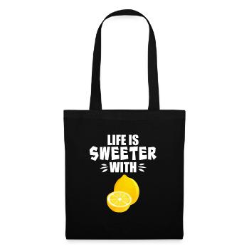 Life Is Sweeter With Lemon - Tote Bag - black - Front