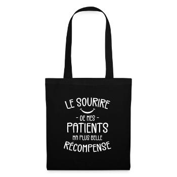 Le Sourire De Mes Patients, Ma Belle Récompense - Sac en tissu - noir - Devant