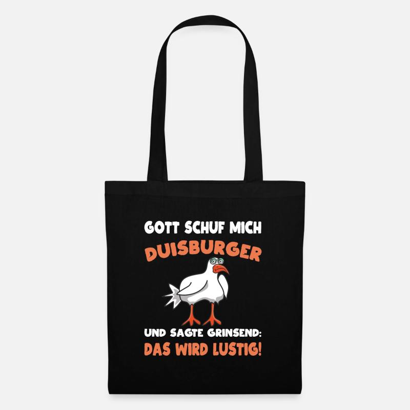 Gott mich schuf als Duisburger - Stoffbeutel - Schwarz