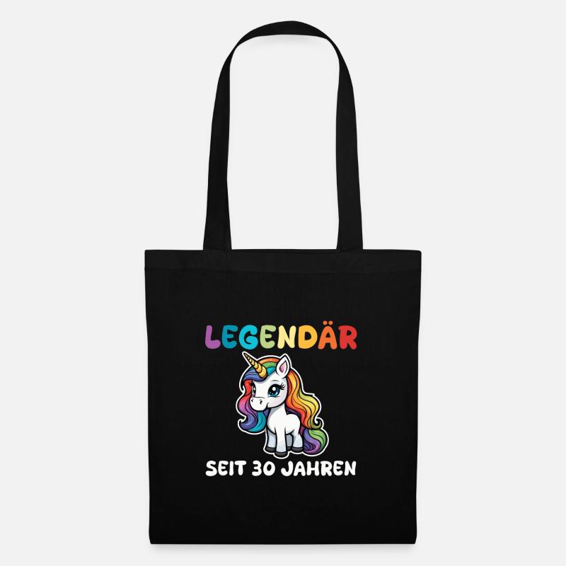 Legendär Seit 30 Jahren Einhorn - Stoffbeutel - Schwarz