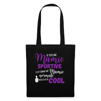 Je suis une mamie sportive - Sac en tissu - noir - Devant