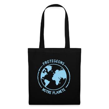 PROTEGEONS NOTRE PLANETE - Sac en tissu - noir - Devant