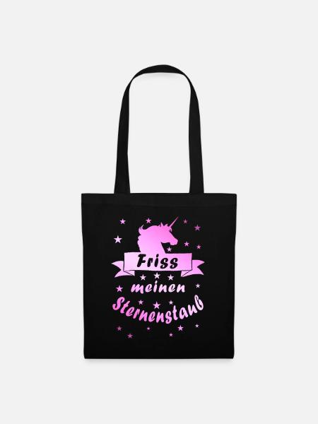 Friss meinem Sternenstaub - Stoffbeutel - Schwarz