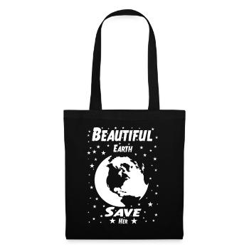 Beautiful earth - Sac en tissu - noir - Devant