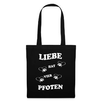 L’amour a quatre pattes - Sac en tissu - noir - Devant