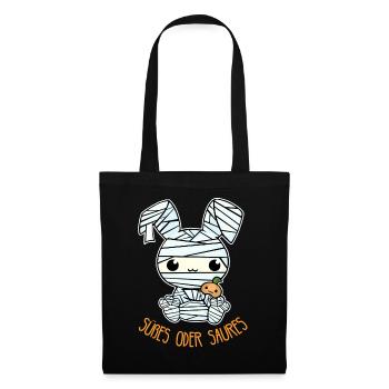 Cute Doll Halloween - Des bonbons ou un sort - Sac en tissu - noir - Devant