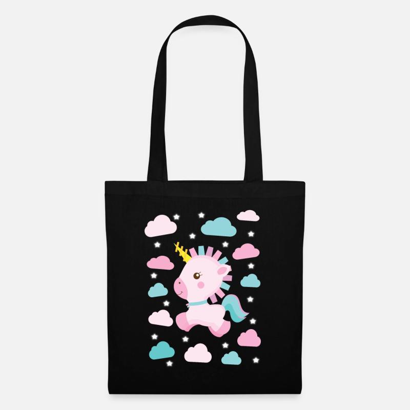Einhorn Unicorn - Stoffbeutel - Schwarz