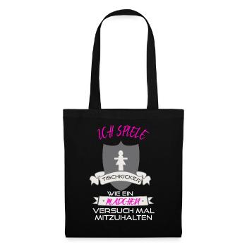 Baby-foot Jeu de baby-foot comme une fille - Sac en tissu - noir - Devant