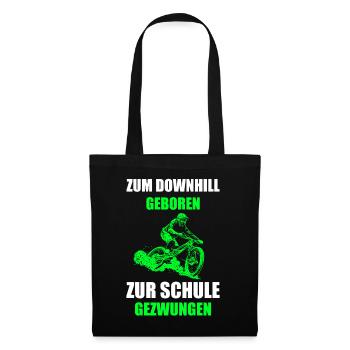 Downhill cooler Spruch Fahrrad Bike Geschenkidee - Stoffbeutel - Schwarz - Vorne
