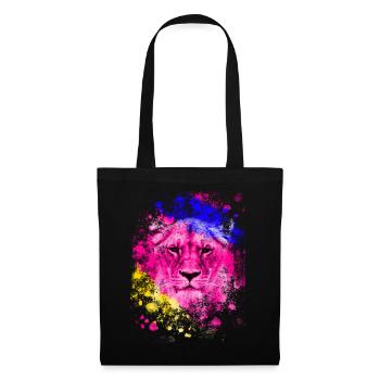Lion art colorful lion head gift - Tote Bag - black - Front