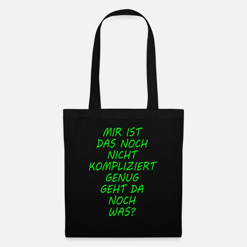 NOCH NICHT KOMPLIZIERT GENUG - Stoffbeutel - Schwarz