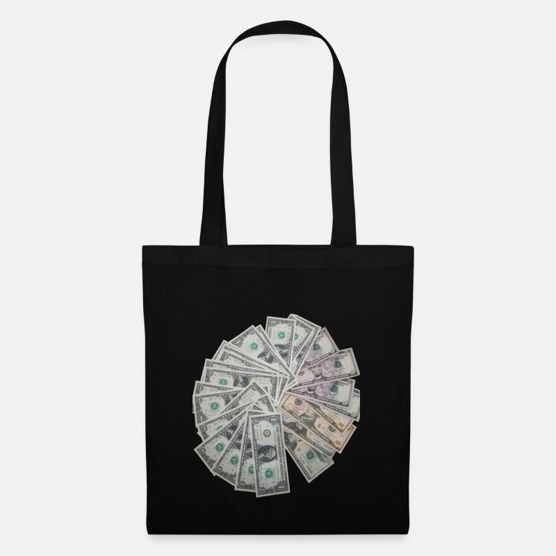 Money Geld - Stoffbeutel - Schwarz