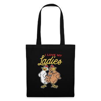 I Love My Ladies Chicken Hens Chicken Fan - Tote Bag - black - Front