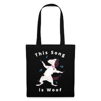 Cute Funny Dancing Dog Design - Tote Bag - black - Front