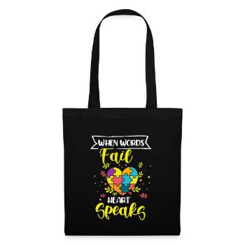 Autismus Geschenk Autist Asperger ADHS Autism - Stoffbeutel - Schwarz - Vorne