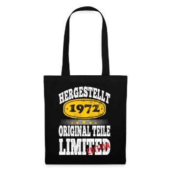 Hergestellt 1972 - Stoffbeutel - Schwarz - Vorne