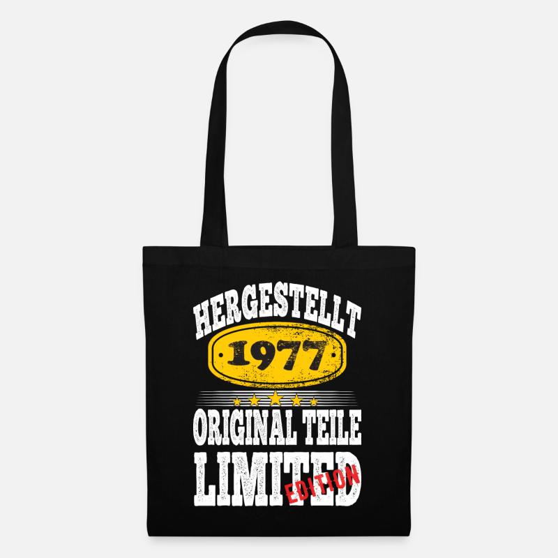 Hergestellt 1977 - Stoffbeutel - Schwarz