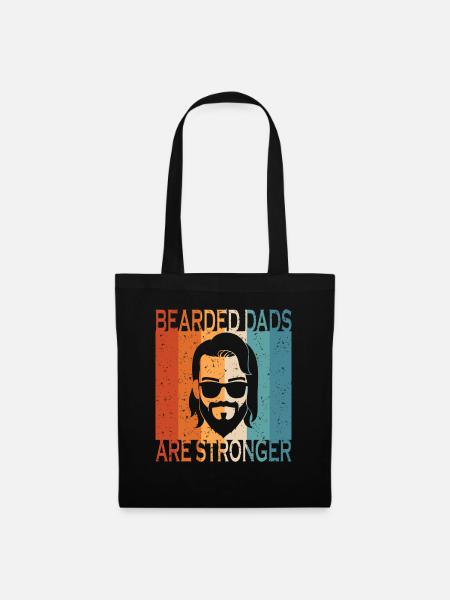 Bearded Dads Are Sronger - Stoffbeutel - Schwarz