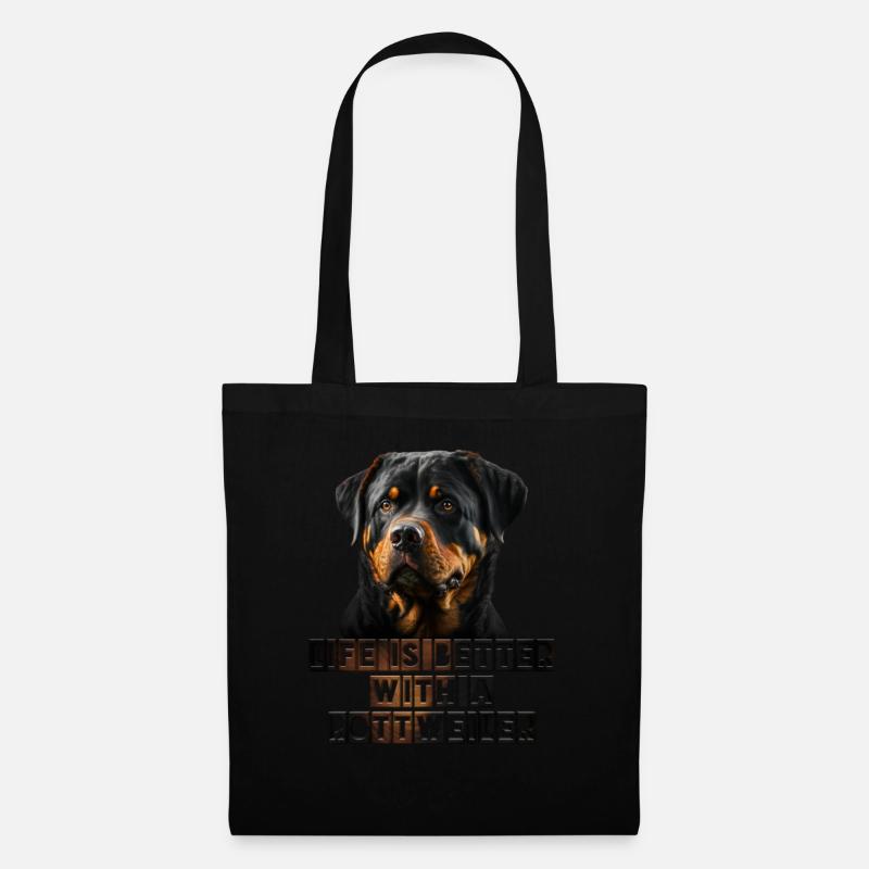 Rottweiler - Stoffbeutel - Schwarz