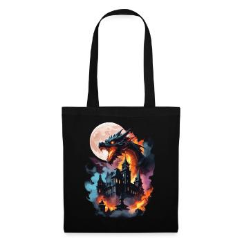 DRAGON MIDNIGHT BLAZE: CITY IN FLAMES, MOON HAVOC - Tote Bag - black - Front