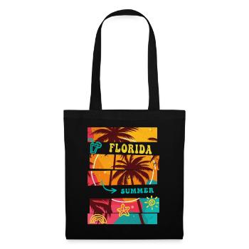Florida USA Miami America Summer Palm Trees Beach - Tote Bag - black - Front