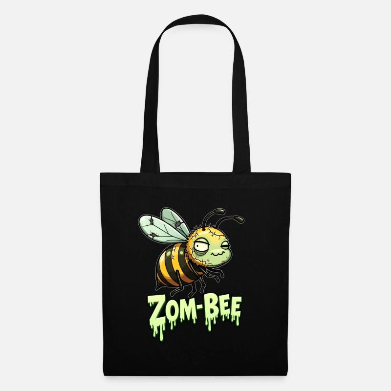 Zom-Bee - Biene als Zombie - Stoffbeutel - Schwarz