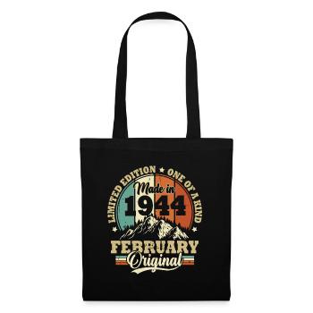 Birthday Gift February 1944 Vintage Retro - Tote Bag - black - Front