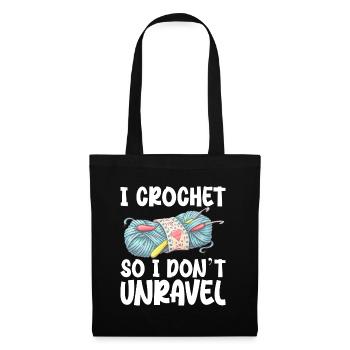 I Crochet So I Don't Unravel - Tote Bag - black - Front