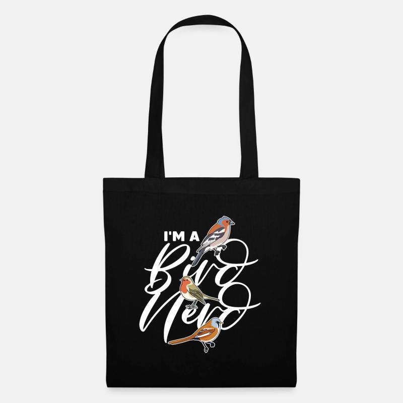 bird nerd Design for a bird lover - Stoffbeutel - Schwarz