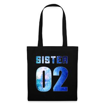 sister 01 sister 02 sister 03 Galaxy style - Stoffbeutel - Schwarz - Vorne