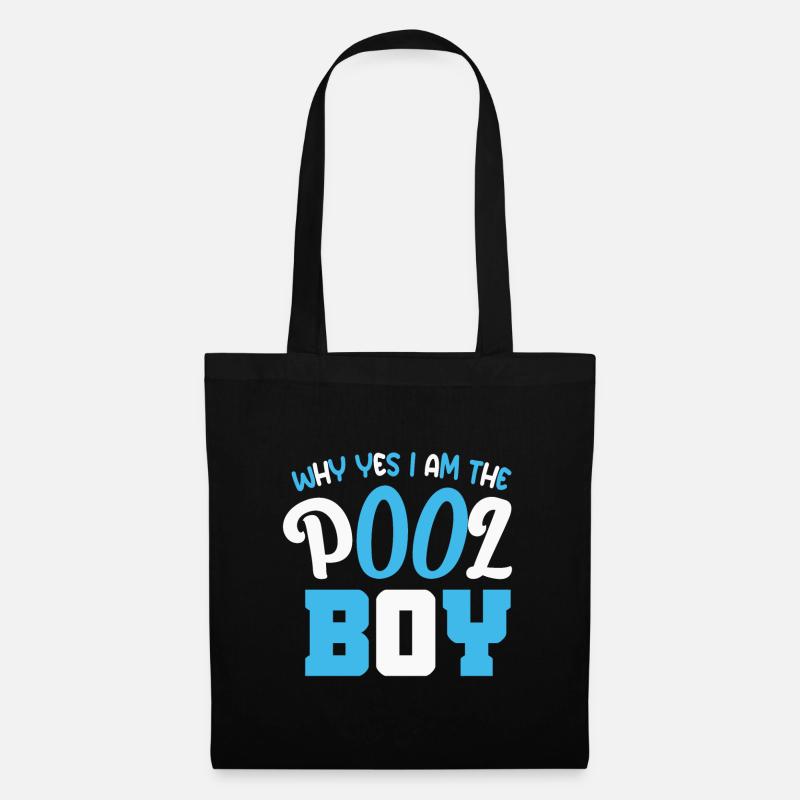 Poolboy Pool Lustig - Stoffbeutel - Schwarz